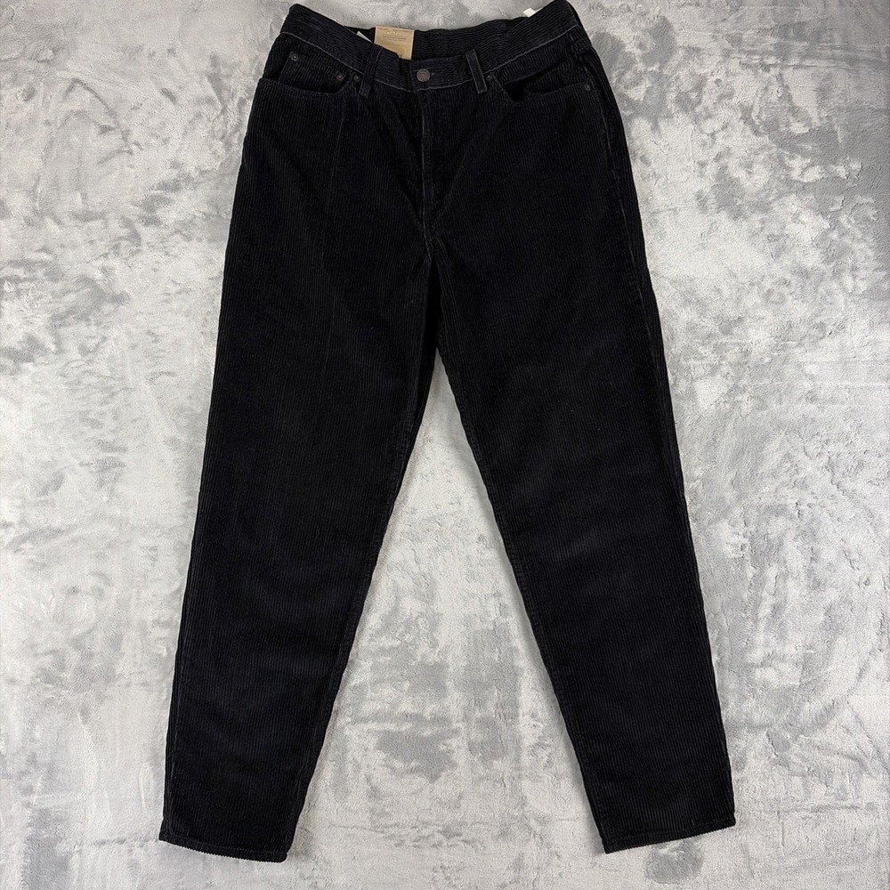 Levis Mom Jeans Womens 31x30 Dark Wash High Rise Relaxed Tapered Corduroy NWT